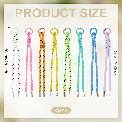 8Pcs Nylon Pendant Decorations HJEW-MA00050-1