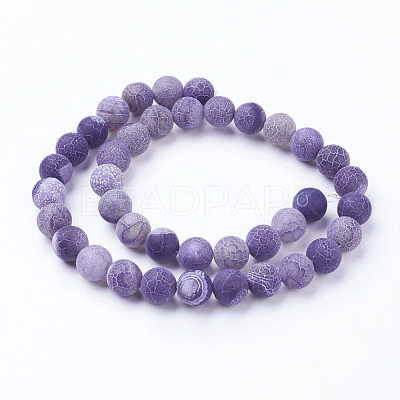 Natural Crackle Agate Beads Strands X-G-G055-10mm-8-1