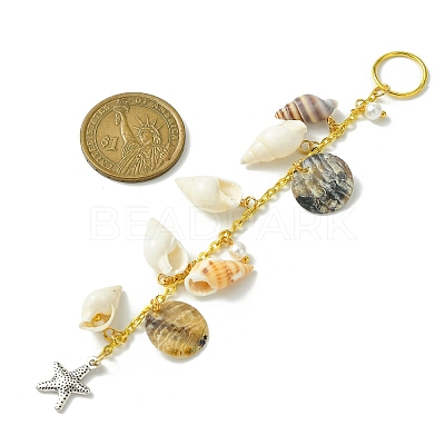 Shell Hair Accessories Chain Clips for Woman Girls OHAR-AB00005-1
