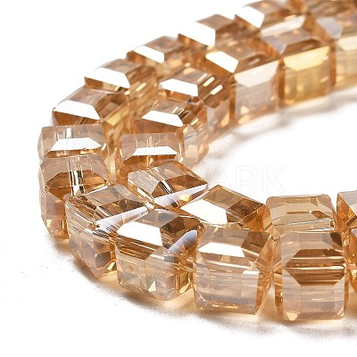 Electroplate Glass Beads Strands LS-EGLA-D018-8x8mm-49-1