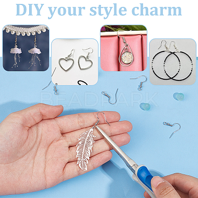 100 Pairs 316 Surgical Stainless Steel Earring Hooks STAS-UN0058-55-1