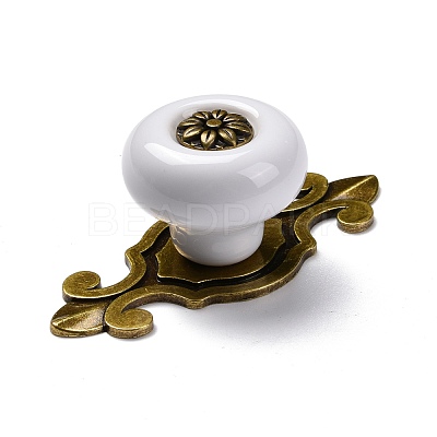 Round-shaped Porcelain Cabinet Door Knobs FIND-Z004-18C-1