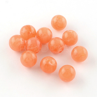 Acrylic Imitation Gemstone Beads X-OACR-R029-10mm-13-1