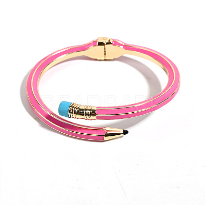Pencil Design Alloy Enamel Cuff Bangles FS-WG7604E-03-1