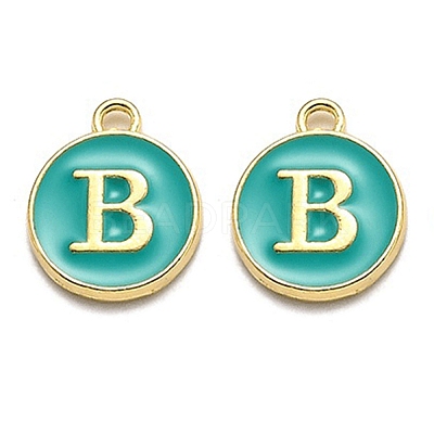 Golden Plated Alloy Enamel Charms LS-ENAM-Q437-15B-1