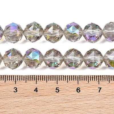 Transparent Electroplate Glass Beads Strands EGLA-N002-34C-B11-1