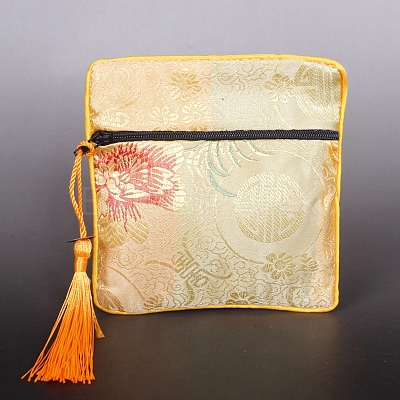 Square Chinese Style Cloth Tassel Bags PW-WG62144-07-1