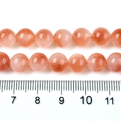 Dyed Natural White Jade Beads Strands G-T138-8mm-210-33-1