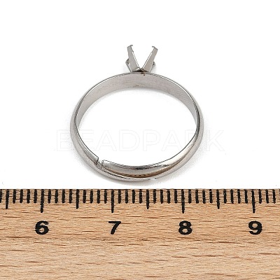 304 Stainless Steel Cuff Ring Components STAS-D372-01P-1