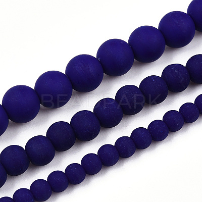 Opaque Glass Beads Strands GLAA-T032-P4mm-MD03-1