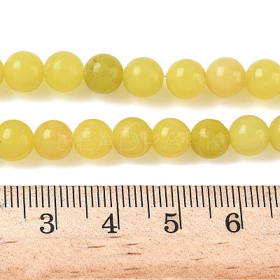 Natural Lemon Jade Beads Strands G-G284-A01-6mm-1