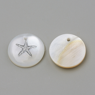 Freshwater Shell Pendants X-SHEL-Q010-001P-1
