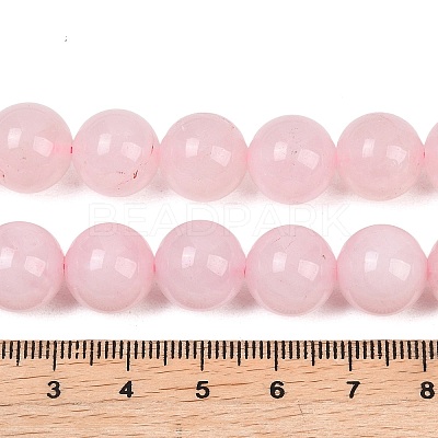 Round Natural Rose Quartz Gemstone Bead Strands G-J333-02-12mm-1