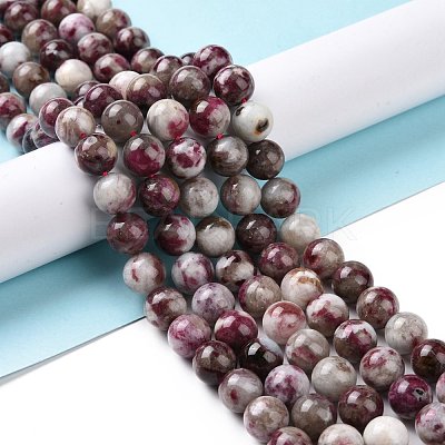 Natural Plum Blossom Tourmaline Beads Strands G-P477-01C-01-1