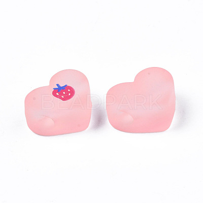 Transparent Printed Acrylic Beads MACR-S373-124-H10-1