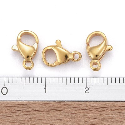304 Stainless Steel Lobster Claw Clasps X-STAS-H352-01C-G-1