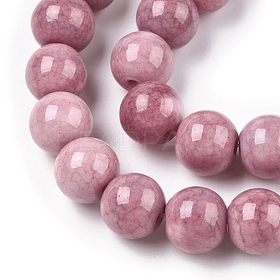 Ombre Effect Dyed Crackle Glass Beads X1-GLAA-T031-10mm-01X-1
