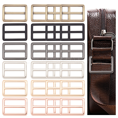 24Pcs 6 Colors Alloy Slider Buckles FIND-WR0010-73-1