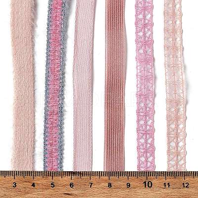 18 Yards 6 Styles Polyester Ribbon SRIB-C001-C03-1