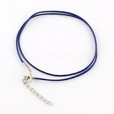 Waxed Cotton Cord Necklace Making MAK-S032-1.5mm-123-1