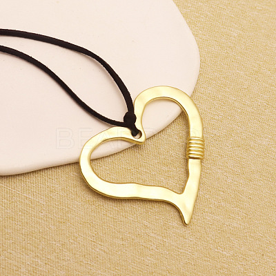 Bohemian Style Zinc Alloy Pendant Black Waxed Cord Necklaces for Women FS-WG15105-09-1