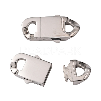 Non-Tarnish 304 Stainless Steel Box Clasps STAS-S080-03B-P-1