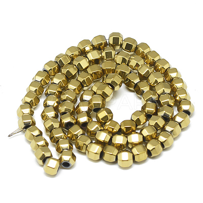 Electroplate Non-magnetic Synthetic Hematite Beads Strands X-G-T061-50B-1