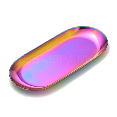 Oval 430 Stainless Steel Jewelry Display Plate STAS-P289-03MC-1