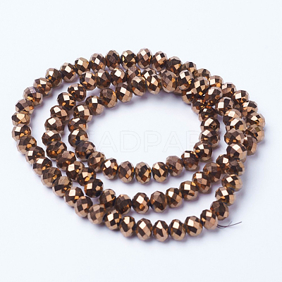 Electroplate Transparent Glass Beads Strands EGLA-A034-T4mm-UA04-1
