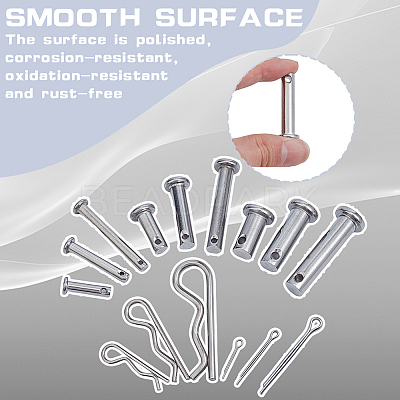 55Pcs 304 Stainless Steel Hitch Pin Clips & 90Pcs Open Latch & 39Pcs Connecting Rod Plug Bolt Pins STAS-AR0002-68-1