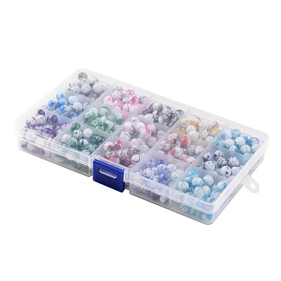 Baking Paint Drawbench Glass Beads DIY-X0273-01-1