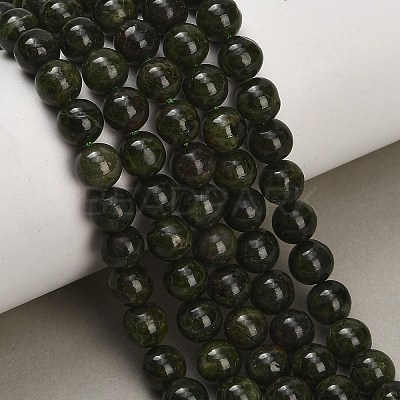 Natural Green Diopside Beads Strands GG-CBA993B-A01-8mm-1