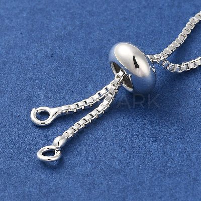Rack Plating Adjustable Brass Box Chain Slider Bracelet Making LS-KK-M285-03S-1