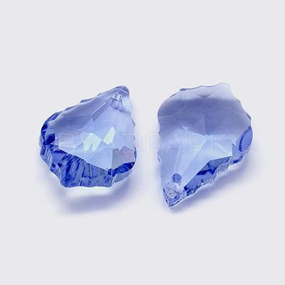 Faceted Glass Pendants GLAA-F068-C10-1