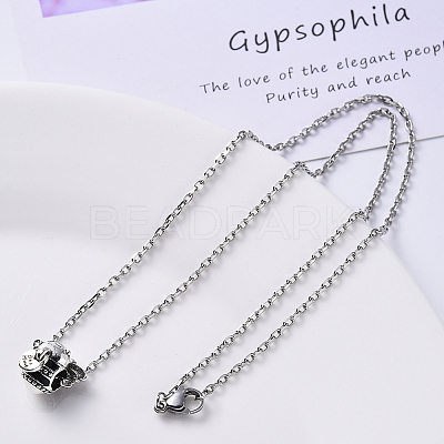 Non-Tarnish 304 Stainless Steel Cable Chain Necklace NJEW-S420-008A-P-1