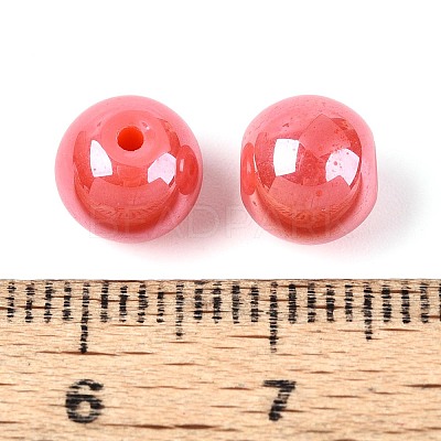 Electroplate Round Glass Beads Strands EGLA-T029-07H-1