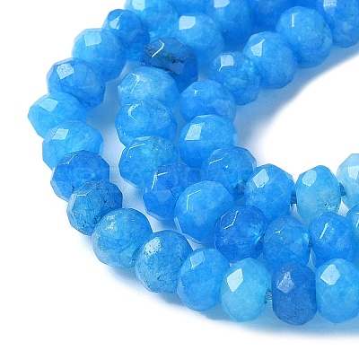 Dyed Natural Malaysia Jade Rondelle Beads Strands X-G-E316-2x4mm-58-1