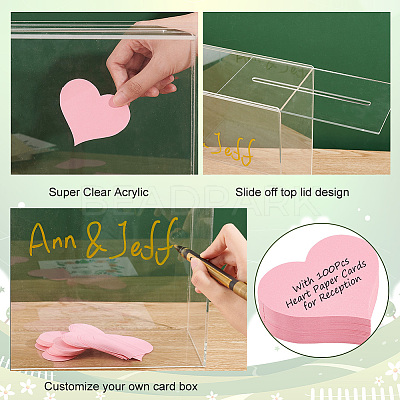 Rectangle Acrylic Wedding Card Box CON-OC0001-58-1