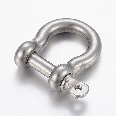 Tarnish Resistant 304 Stainless Steel D-Ring Anchor Shackle Clasps STAS-P198-11A-1