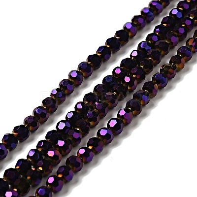 Electroplate Glass Bead Strands EGLA-R042-4mm-02-1