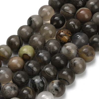 Natural Volcanic Agate Beads Strands X-G-G305-A01-8mm-1
