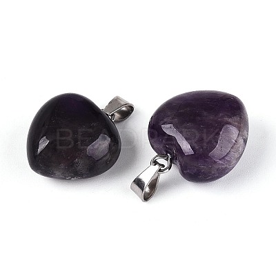 Natural Amethyst Pendants G-T143-49E-1