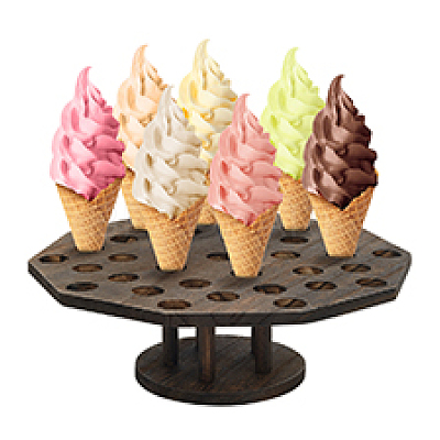 Polygon Wooden Display Stands ODIS-WH0030-100-1