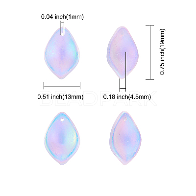 100Pcs Glass Charms GLAA-CJ0001-50-1