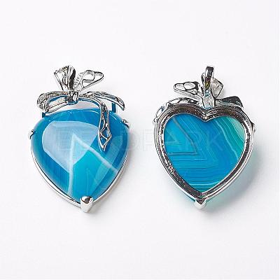 Natural & Synthetic Gemstone Pendants KK-P103-A-1