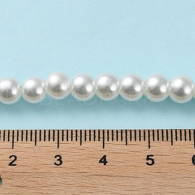 Baking Paint Pearlized Glass Pearl Round Bead Strands HY-Q003-6mm-01-1