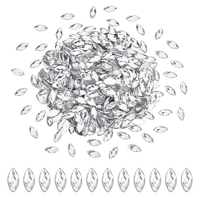 400Pcs Imitation Taiwan Acrylic Rhinestone Cabochons GACR-HY0001-01-1