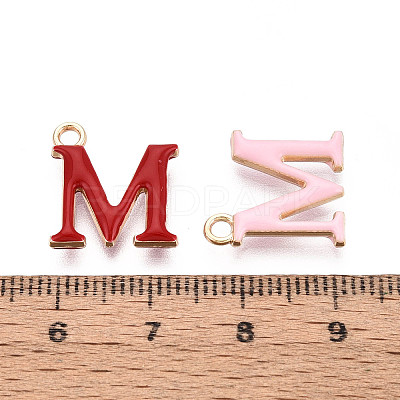 Rack Plating Alloy Enamel Pendants ENAM-T024-53M-G-1