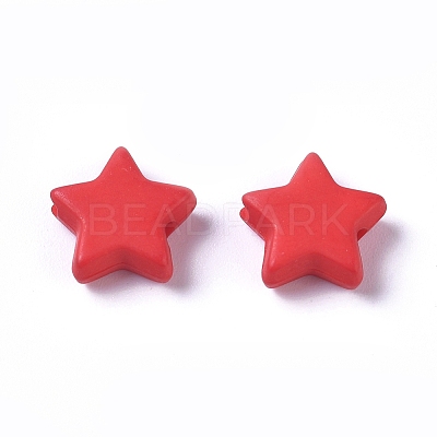 Opaque Acrylic Beads LS-SACR-WH0002-07J-1