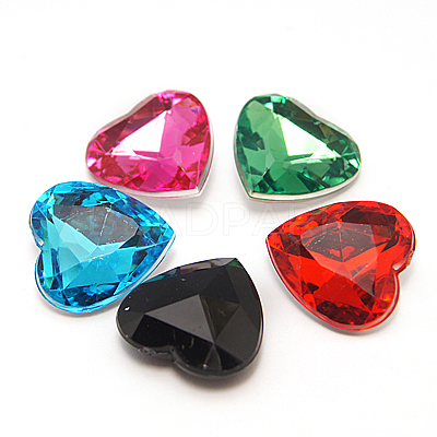 Imitation Taiwan Acrylic Rhinestone Cabochons GACR-A018-18x18mm-M-1